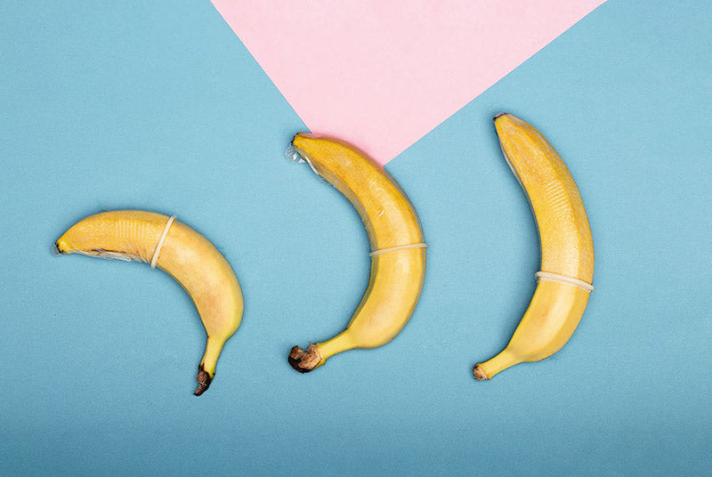 Bananas representing curved penises