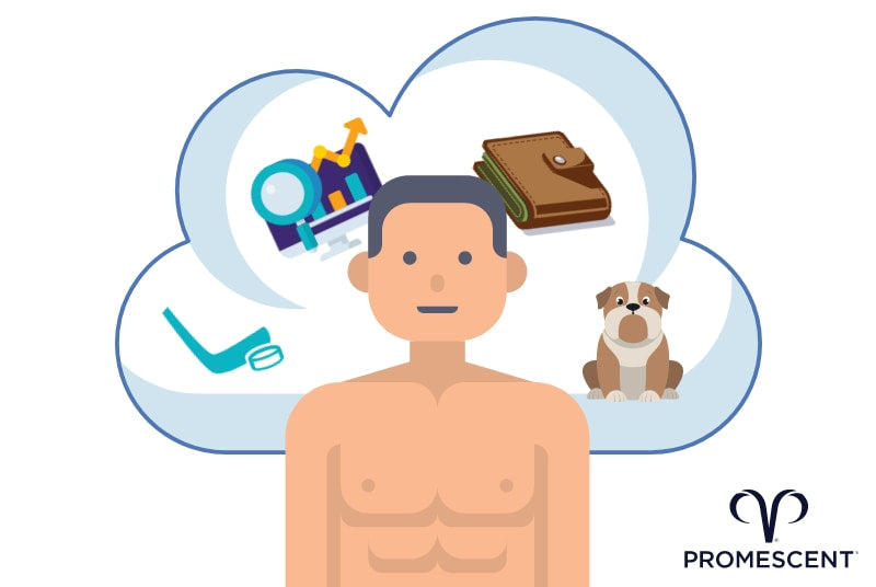 Have him distract himself to last longer in bed