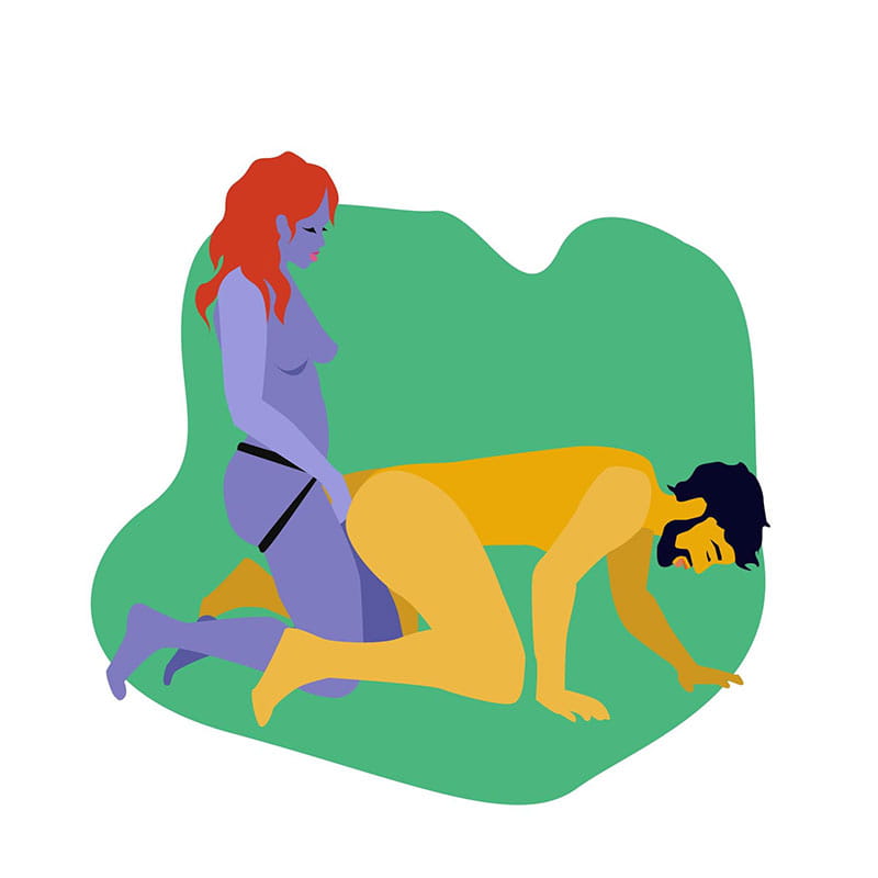 Doggy style anal sex position