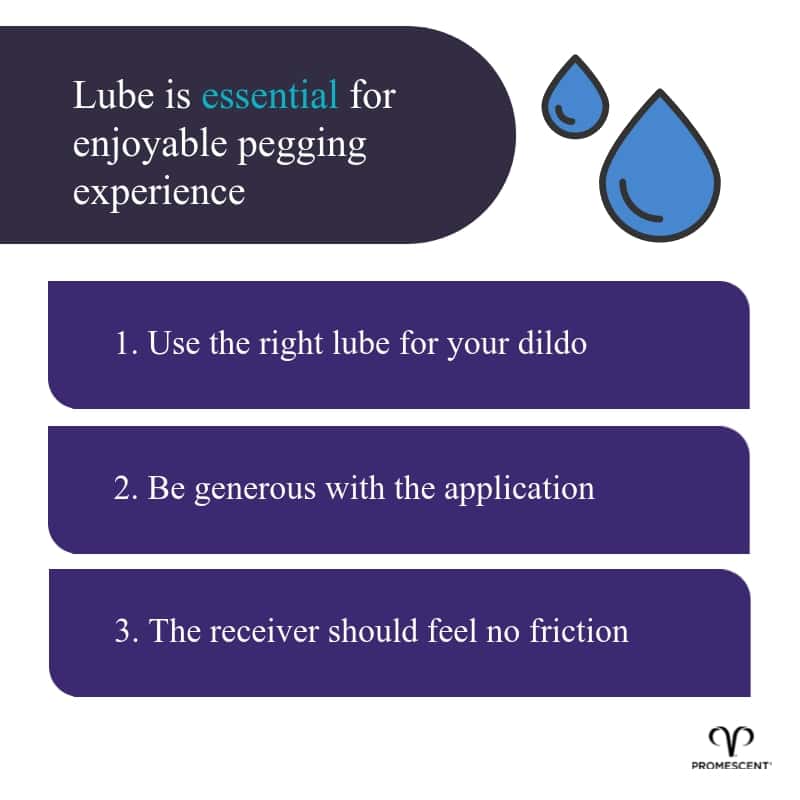 Make sure you get lube from Promescent for your pegging session