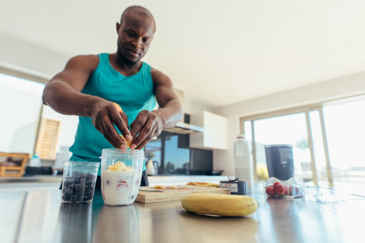 Man eating good diet to fix premature ejaculation