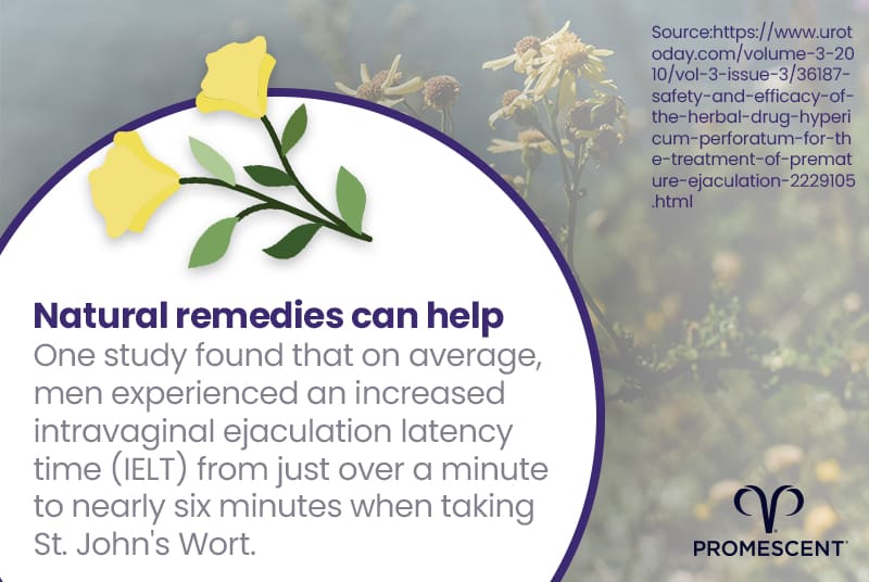 Study citing 5 minute increase in orgasm control from using St. John's wort