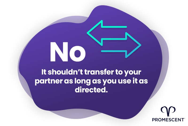 When used as directed Trojan Extended Pleasure Spray should not transfer to your partner when used as directed