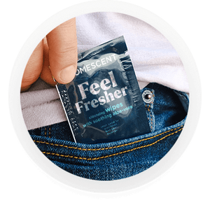 Promescent Before and After sex wipes with aloe vera are individually wrapped for on-the-go-convenience