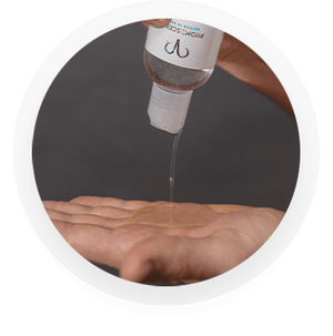 Person squeezing out lube on their hand