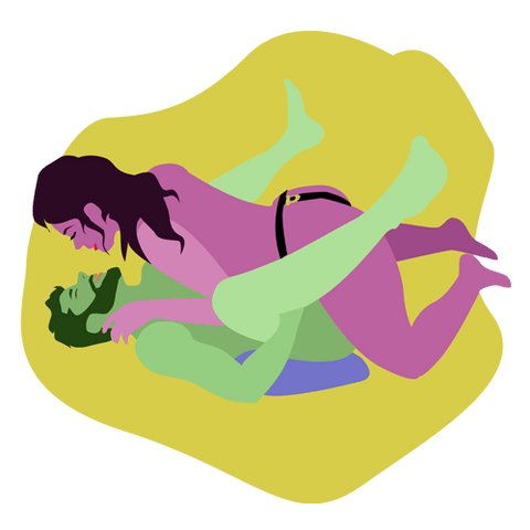 Pegging lifted missionary sex position